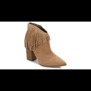 Kenneth Cole Reaction Almond Suede Fringe Bootie
